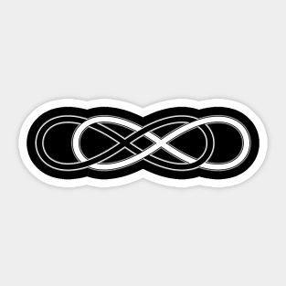 Spirit Symbol INFINITY DOUBLE LEMNISCATE BLACK WHITE Sticker